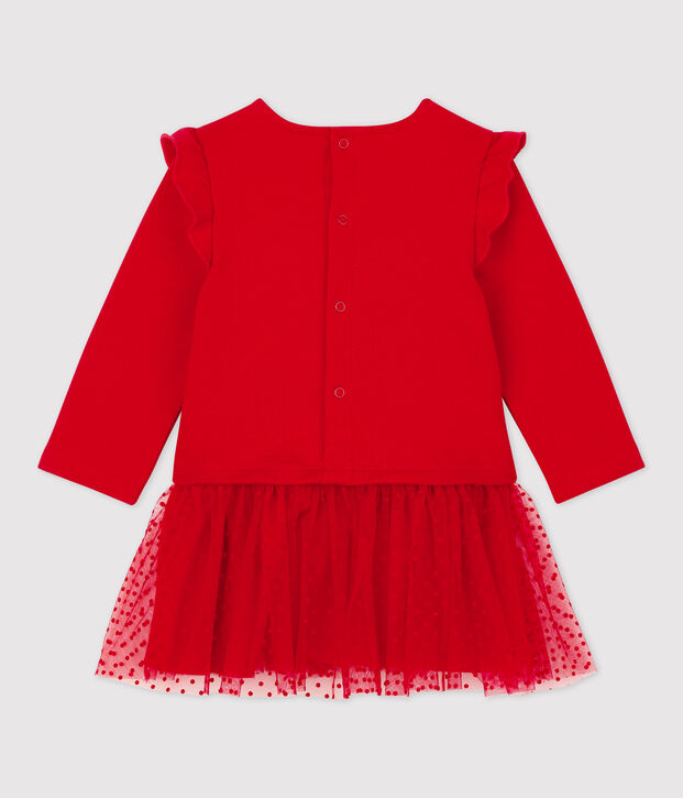 Babies' Fleece/Tulle Dress red