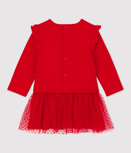 Babies' Fleece/Tulle Dress TERKUIT red