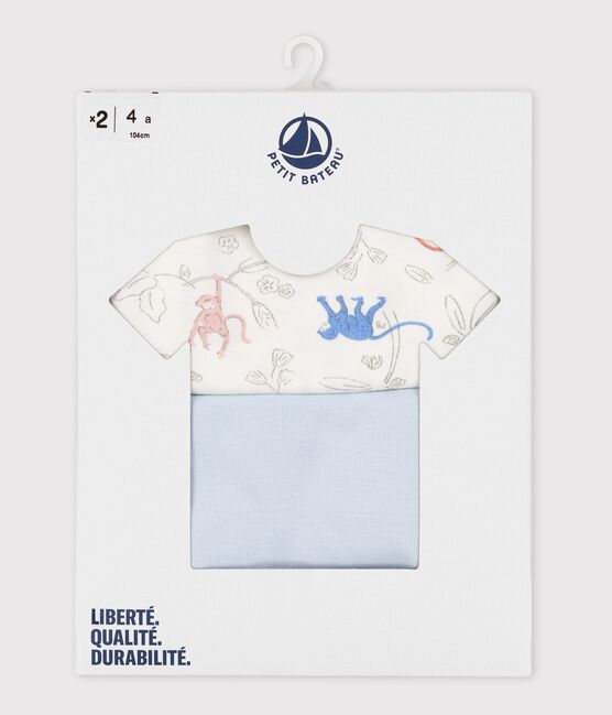 Girls' Short-sleeved Cotton T-Shirt - 2-Pack variante 1