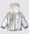 Unisex baby's warm waxed coat ARGENT grey