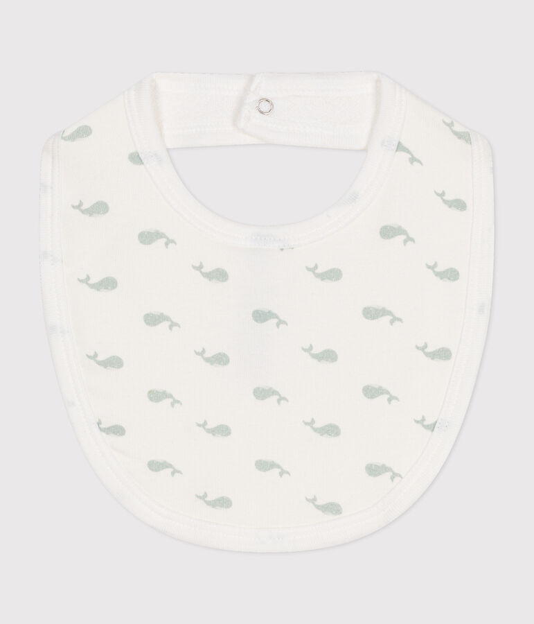 Babies' bib white/green