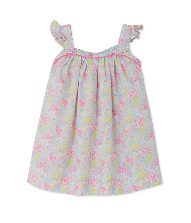 Baby girls' printed dress white/multicolor