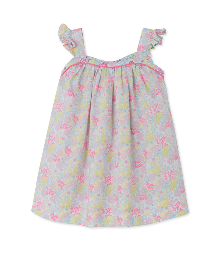 Baby girls' printed dress white/multicolor
