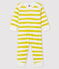Babies' Ribbed Buttonless Sleepsuit BLE yellow/MARSHMALLOW white