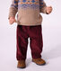 Babies' plain corduroy trousers