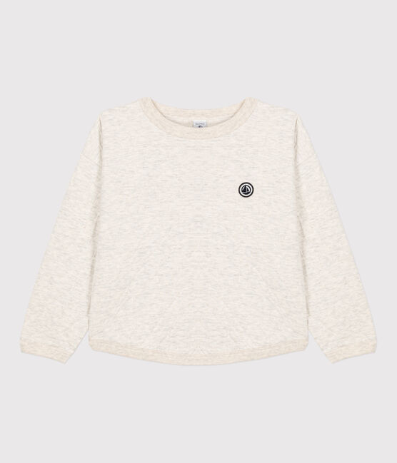 Unisex Quilted Tube Knit Sweatshirt MONTELIMAR CHINE beige