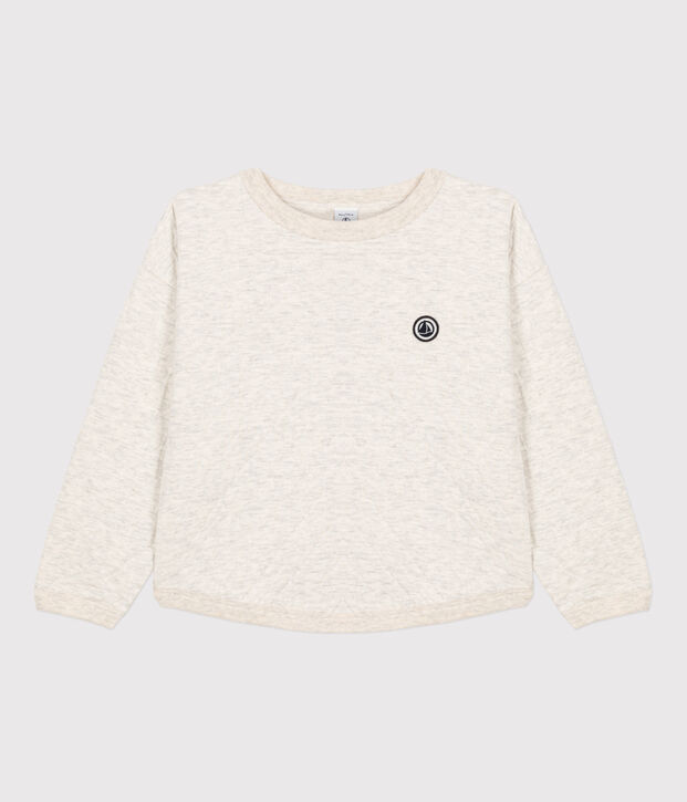 Unisex Quilted Tube Knit Sweatshirt MONTELIMAR CHINE