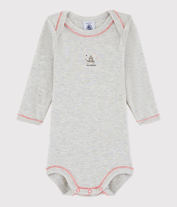 Baby Girls' Long-Sleeved Bodysuit grey
