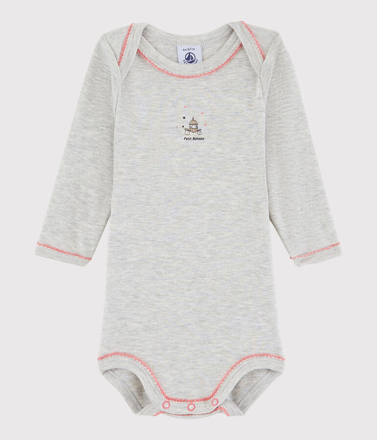 Baby Girls' Long-Sleeved Bodysuit grey