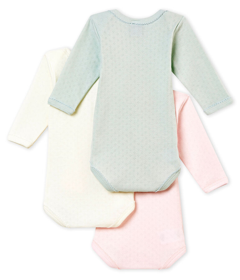 Baby girl's long sleeved body trio multicolor