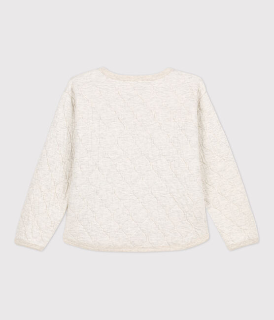 Girls' Tube Knit Cardigan MONTELIMAR CHINE beige