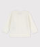 Baby Girls' Cotton and Linen Blend Knit Cardigan MARSHMALLOW white