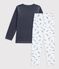 Pyjama  en coton white/blue/multicolor