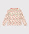 Girls' printed quilted tube knit cardigan AVALANCHE white/MULTICO