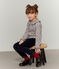 Girls' Long-Sleeved T-Shirt BELUGA grey/MULTICO white