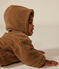 Babies' sherpa jacket with a hood BRINDILLE brown