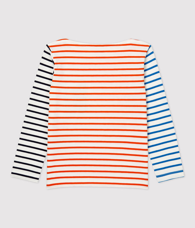 Unisex Children's Long-Sleeved T-Shirt white/orange/multicolor