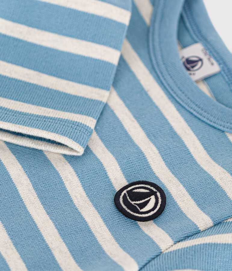 Babies' Thick Jersey Breton Top AZUL /MONTELIMAR