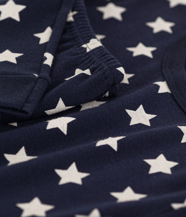 Children's Unisex Starry Snugfit Cotton Pyjamas blue/white