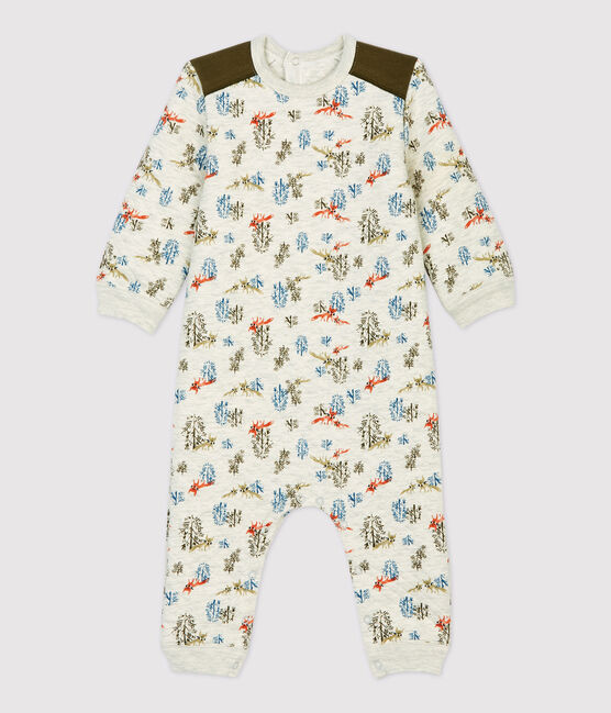 Babies' Quilted Jumpsuit MONTELIMAR beige/MULTICO white