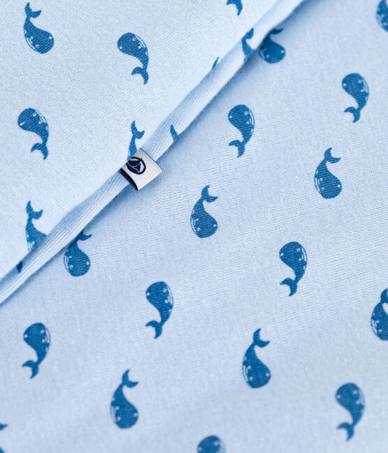 Babies' 2 TOG whale print cotton sleeping bag TOUDOU blue/ALASKA