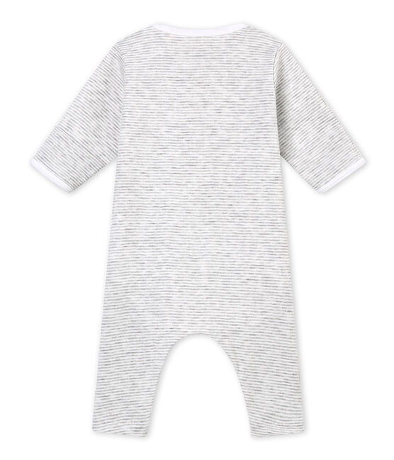 The Bodyjama baby mixed BELUGA grey/ECUME white