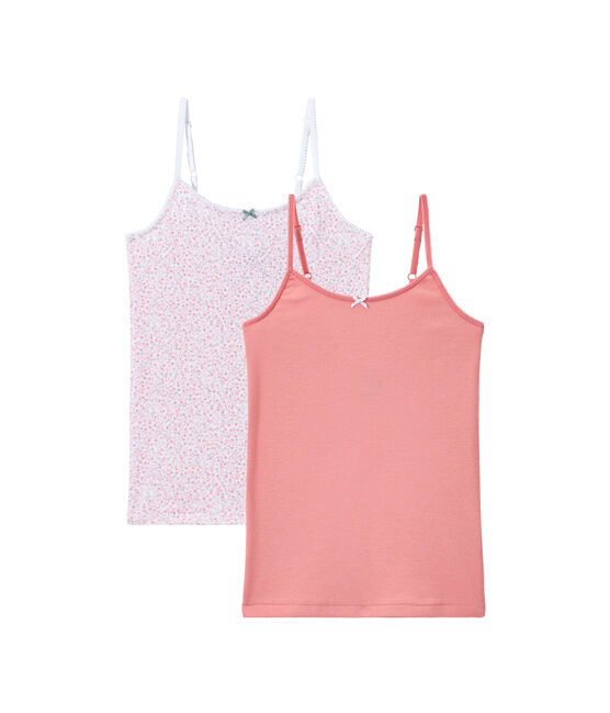Set of 2 girls' camisoles LOT white