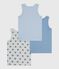 Pack of children's star-print cotton tank tops variante 1