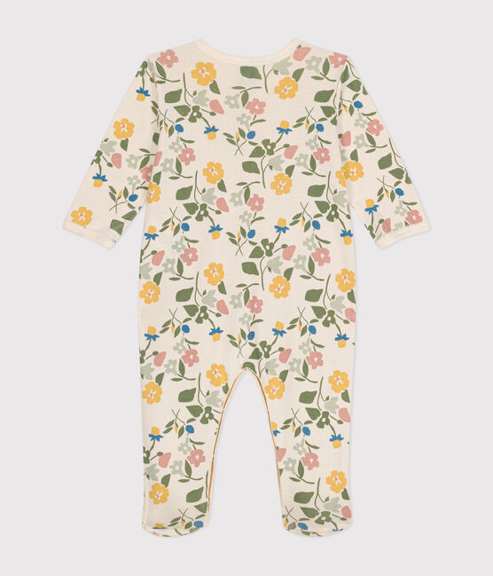 Babies' Floral Print Cotton Pyjamas AVALANCHE white/MULTICO