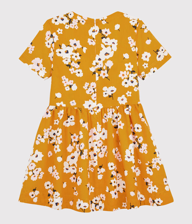 Girls' Short-Sleeved Dress yellow/multicolor