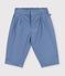 Babies' plain twill trousers blue