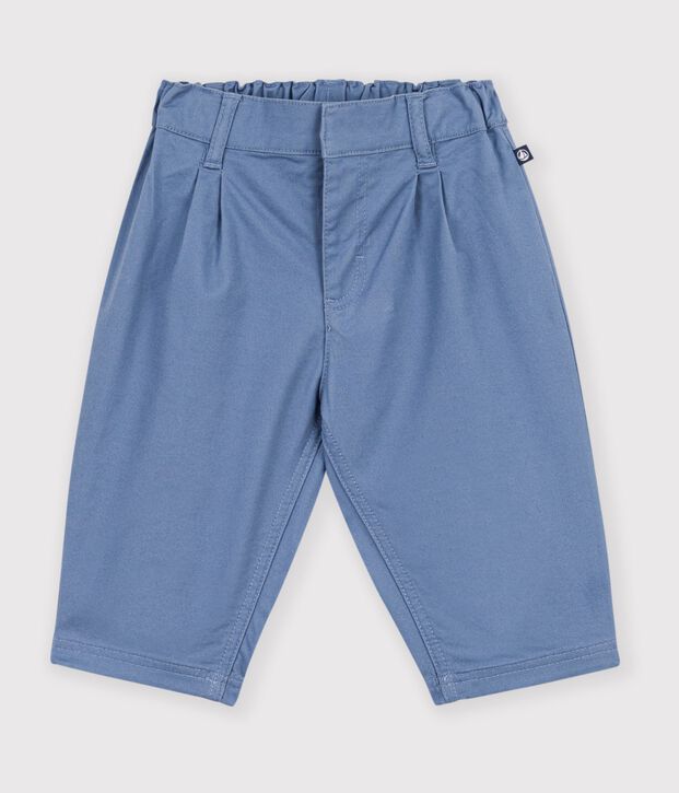 Babies' plain twill trousers blue