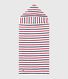 Babies' stripy printed terry towelling bath cape