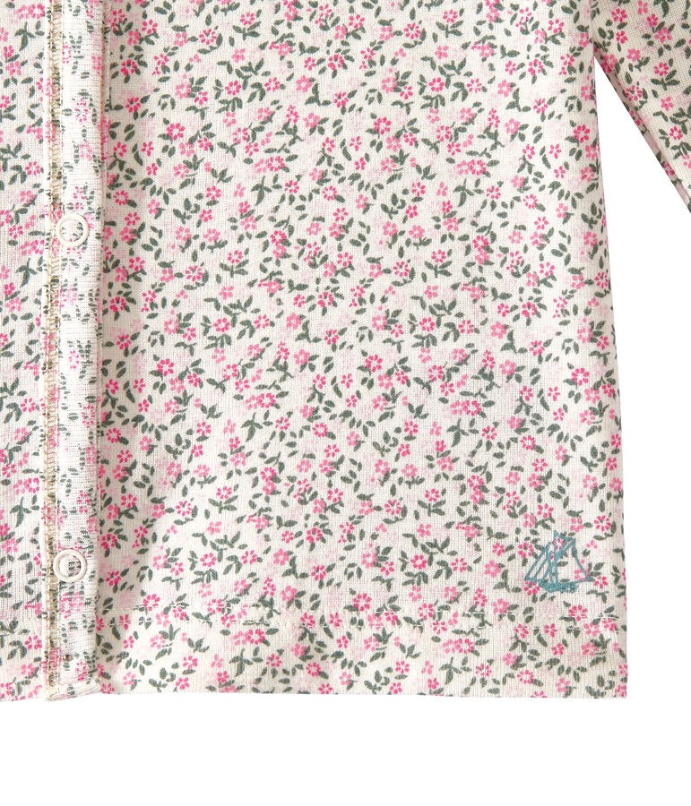 Girl's print cardigan MARSHMALLOW white/MULTICO white