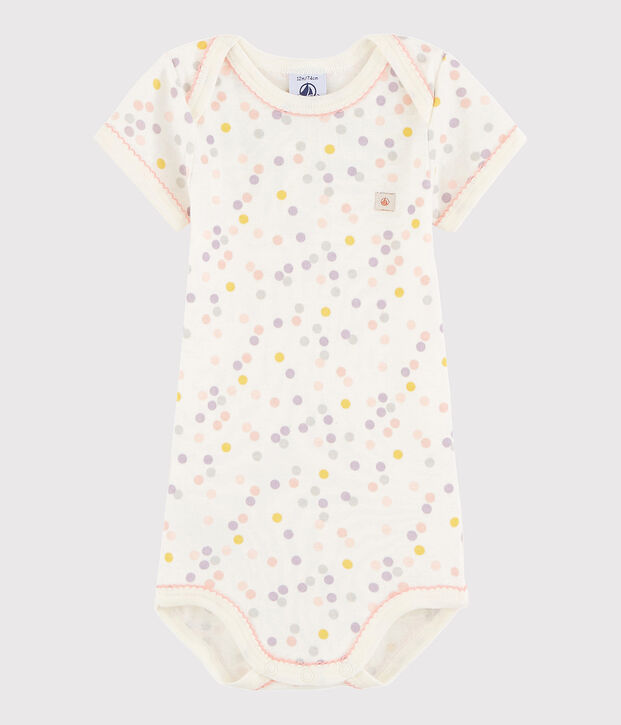 Baby Girls' Short-Sleeved Bodysuit pink/white
