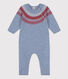 Babies' Patterned Knit Wool/Cotton Jumpsuit
