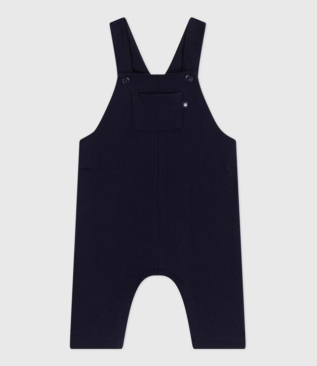 Babies' long-leg plain cotton dungarees SOIR
