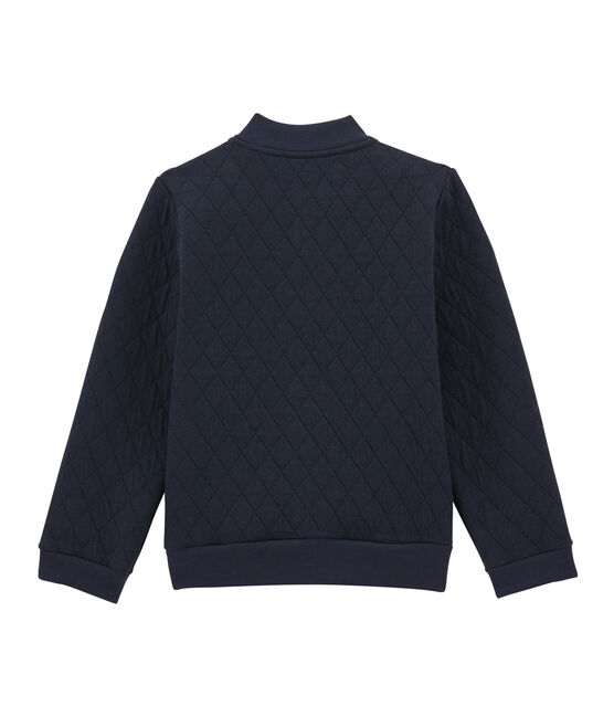 Quilted double knit cardigan SMOKING blue