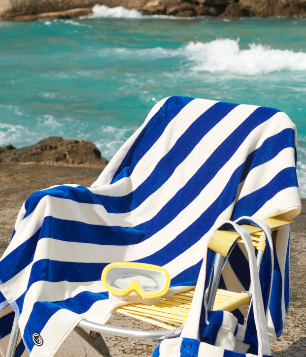 STRIPED TERRY CLOTH BEACH TOWEL multicolor