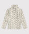 Girls' Floral Print Cotton Polo Neck AVALANCHE+VALLEE white/MULTICO