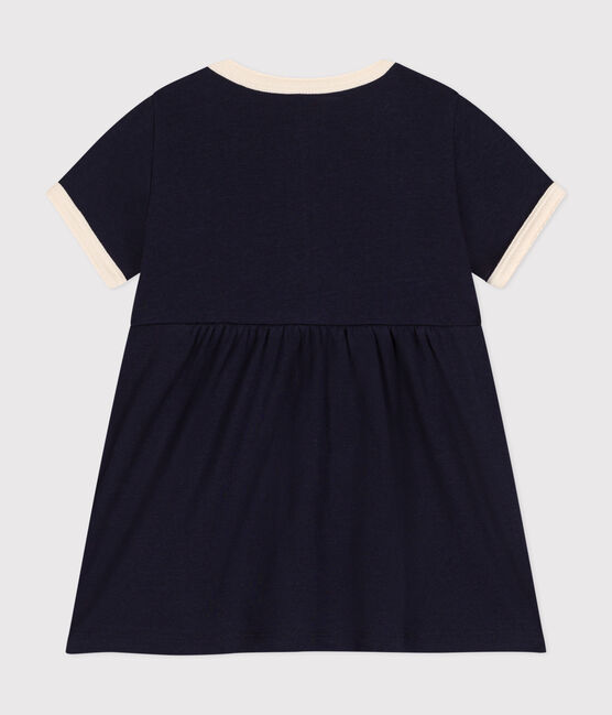 Babies' cotton short-sleeved dress SMOKING blue