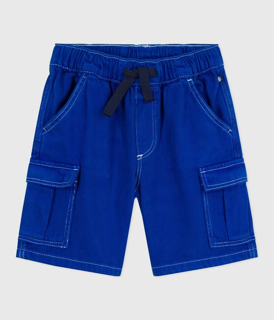 Children's cotton cargo Bermuda shorts SURF blue