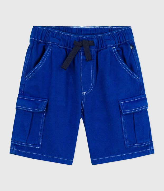 Children's cotton cargo Bermuda shorts blue