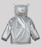 Unisex baby's warm waxed coat ARGENT grey
