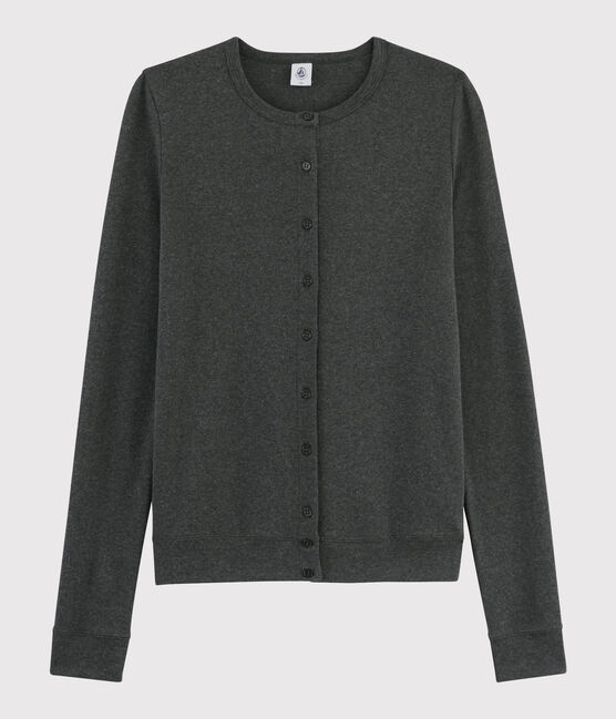 Women's Iconic Cotton Cardigan CITY CHINE grey