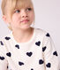 Children's cotton terry pyjamas printed with hearts