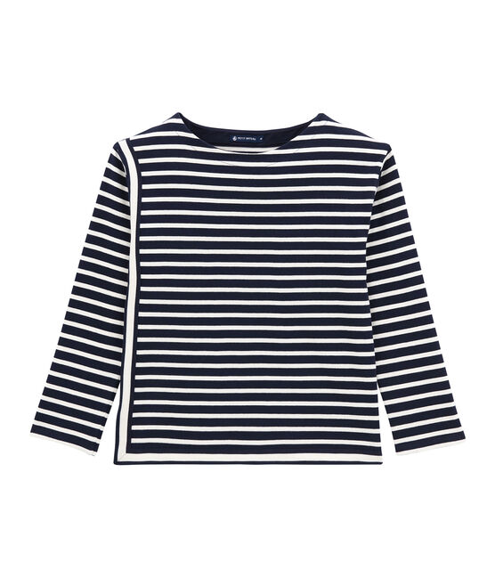 women's striped top in heavyweight jersey SMOKING blue/COQUILLE beige