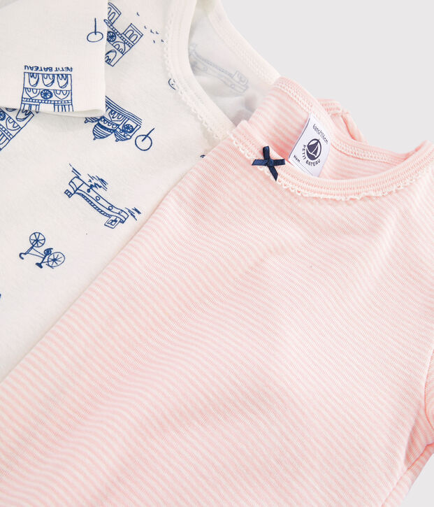 Girls' Paris Print Short-sleeved T-Shirt - 2-Piece Set multicolor