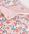Babies' sleeveless reversible printed cotton cardigan MARSHMALLOW white/JOLI pink