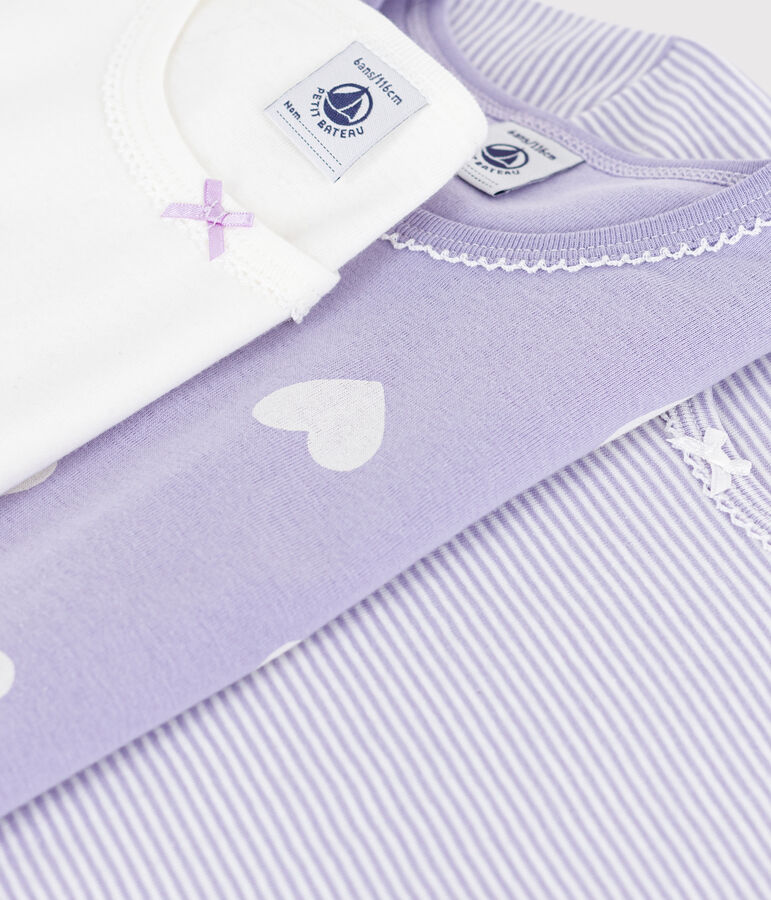 Pack of children's short-sleeved heart-print cotton T-shirts variante 1